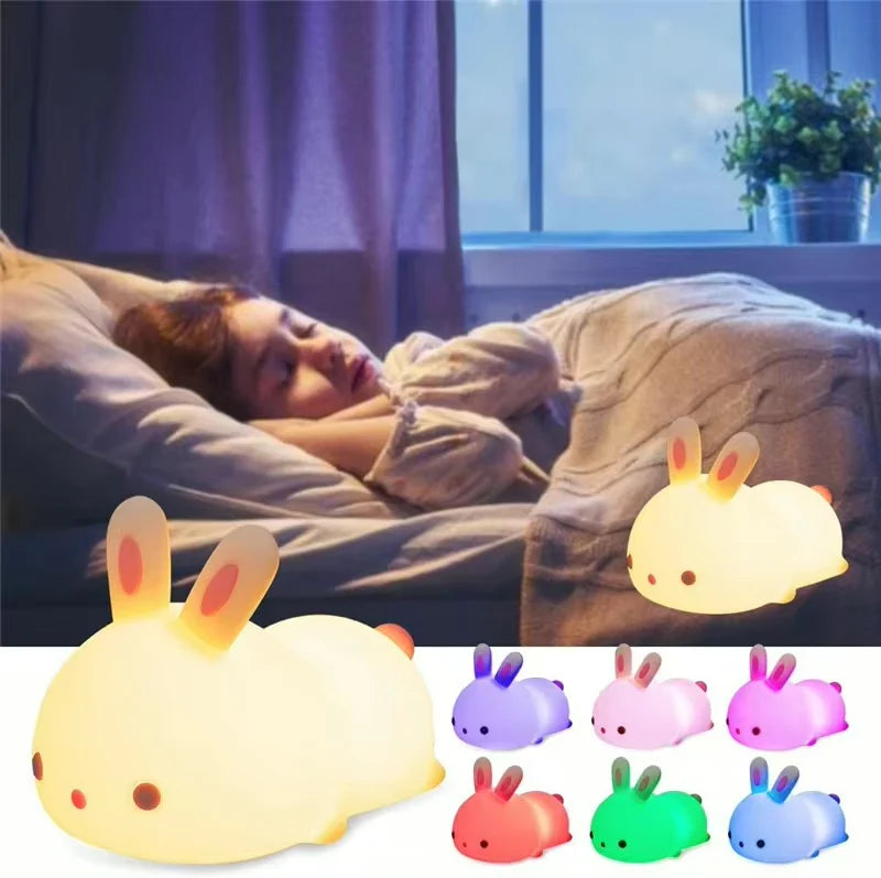 Lámpara Conejito Kawaii LED de Silicona