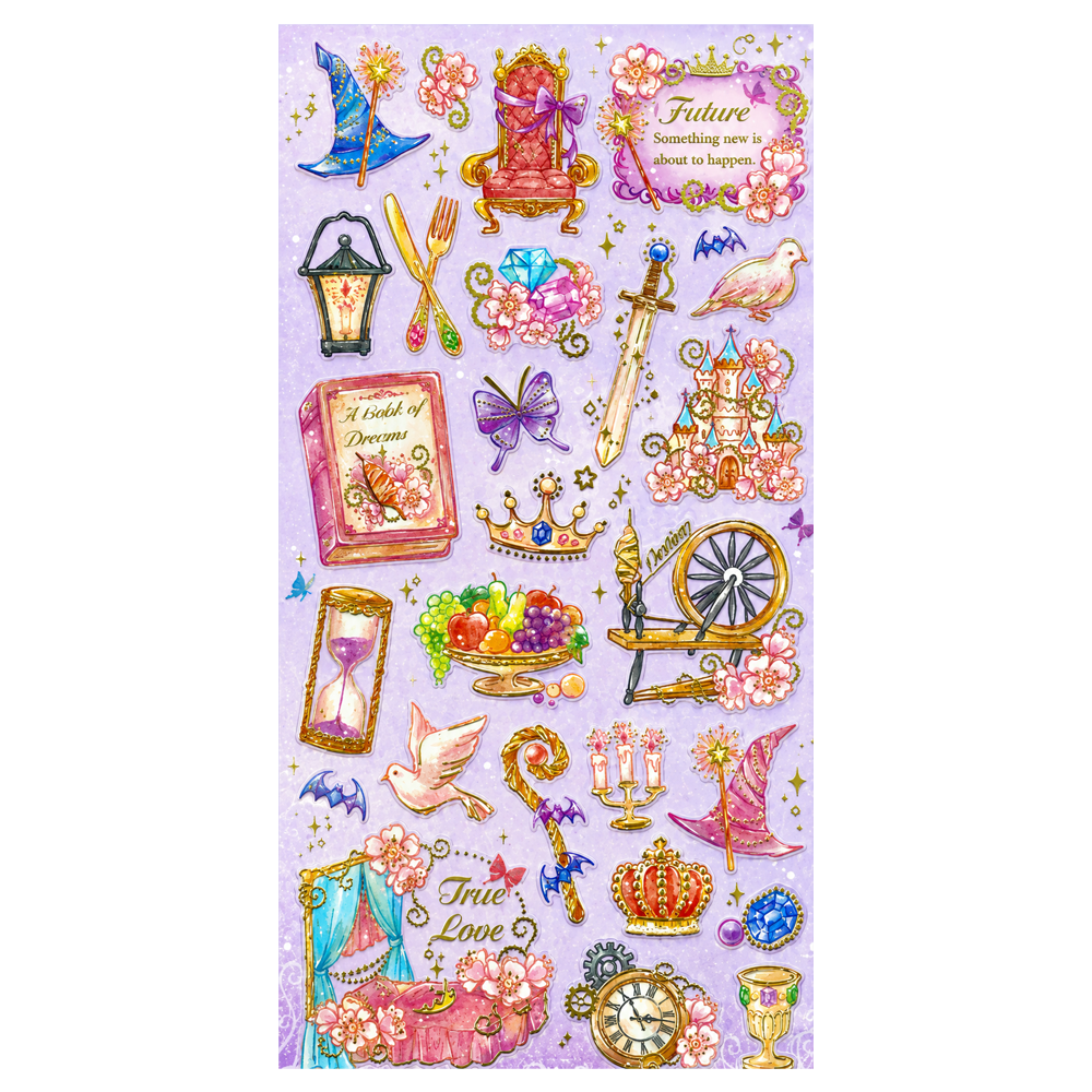Sticker Vintage Kawaii Fantasía