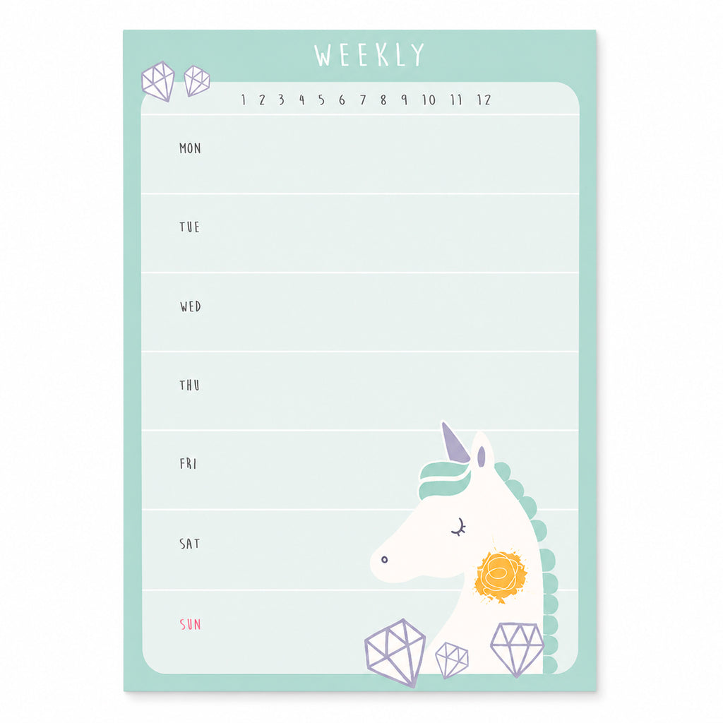 Sticky Weekly Memo Unicornio