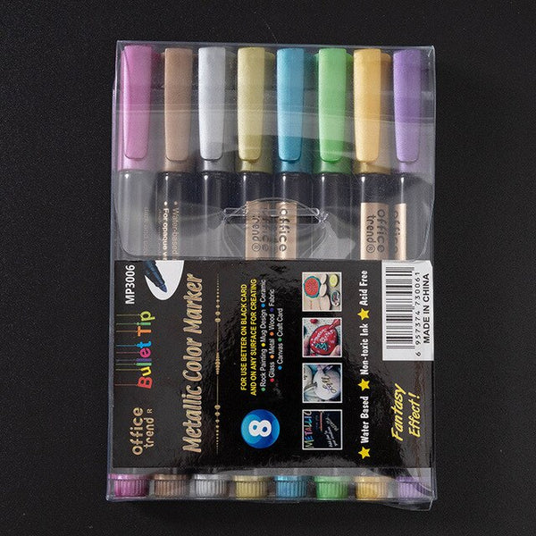 Lápices plumón metalizados (8 colores)
