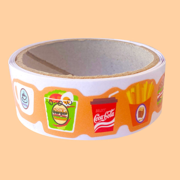 Masking Tape Cutie Stickers - Fast food