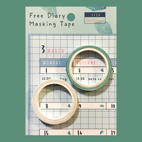 Masking tape free diary