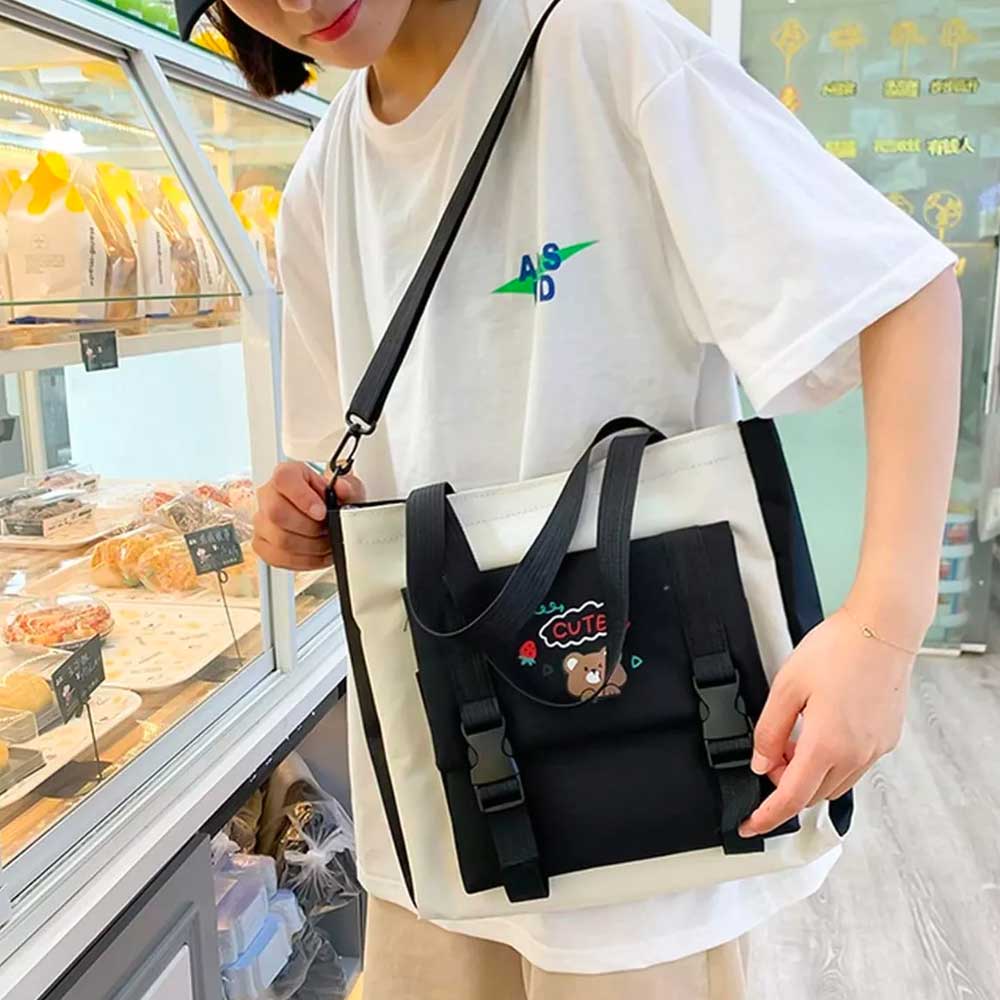Mochila + bolsita morral + bolso + estuche