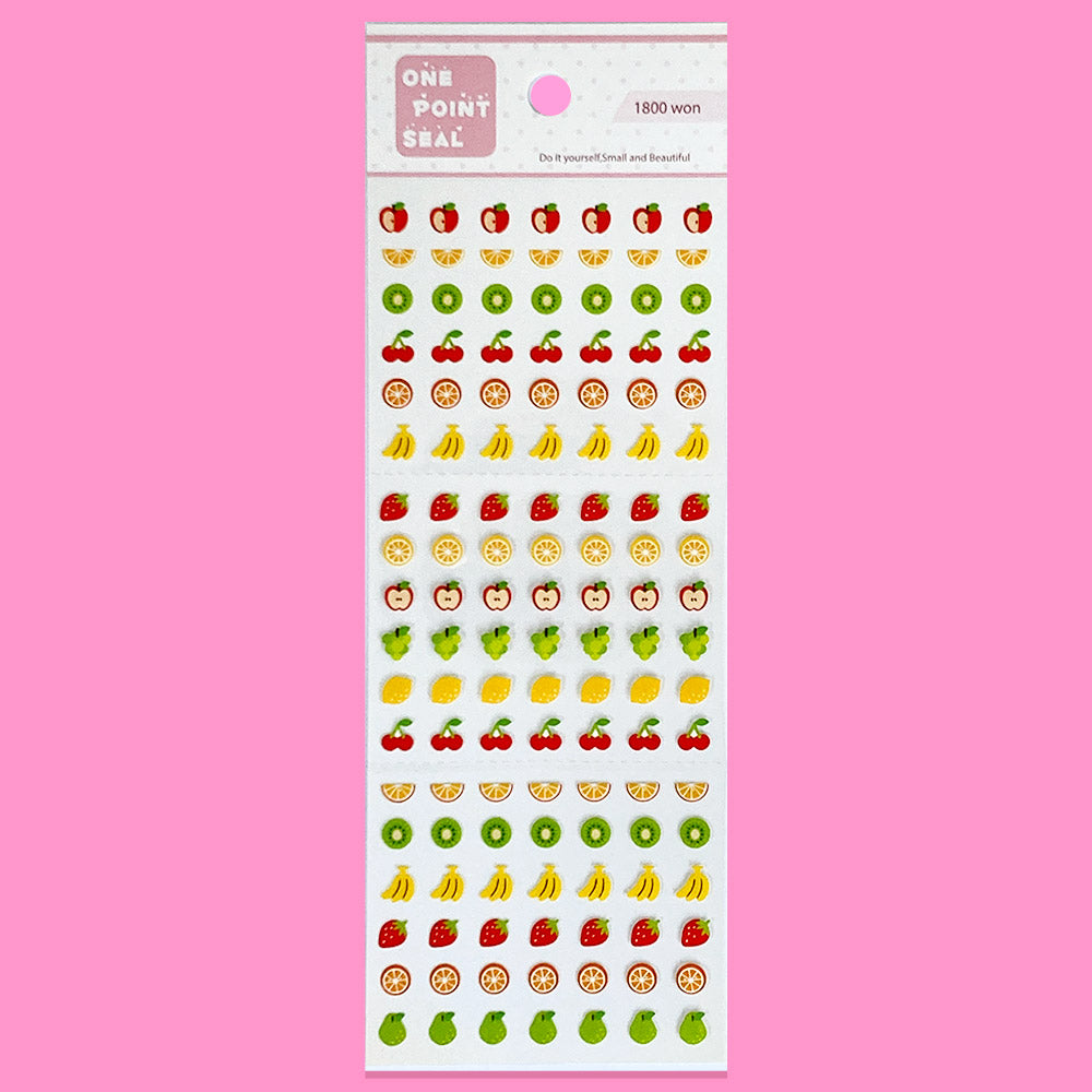 Stickers One Point Seal (frutas)