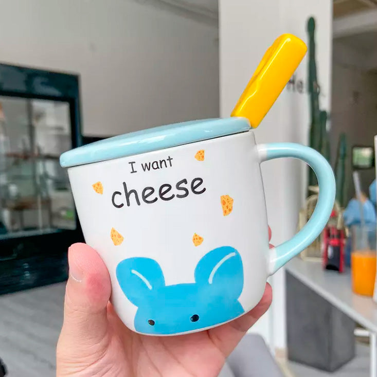 Tazón Kawaii Ratoncito con Queso